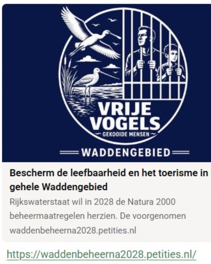 Bescherm de leefbaarheid en het toerisme in het gehele Waddengebied