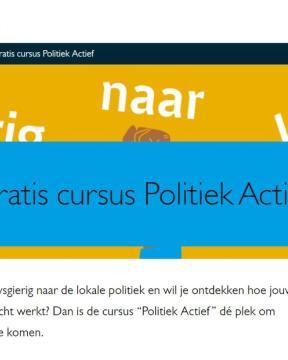 Cursus Politiek Actief